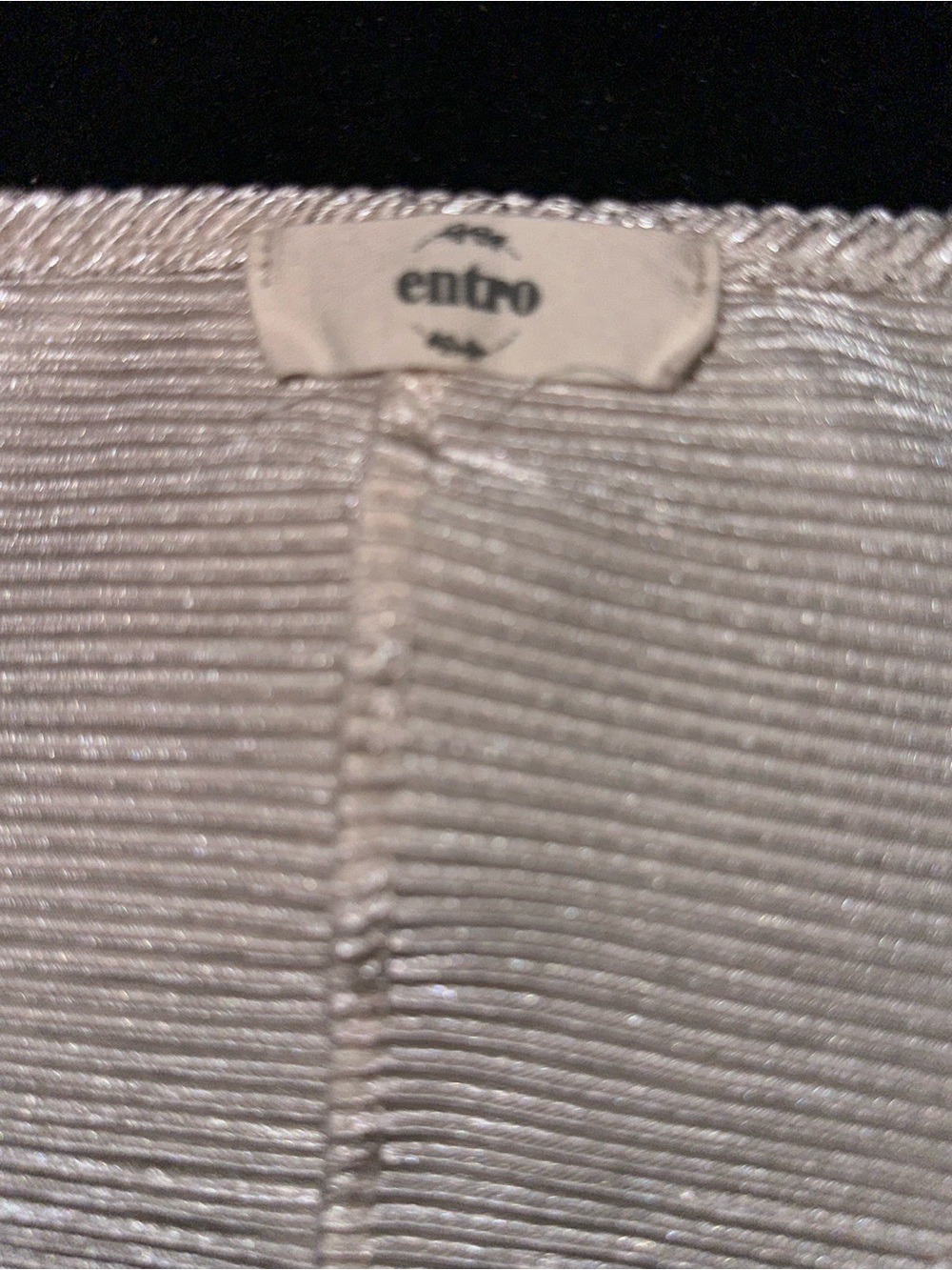 Entro Metallic Pleated Top in Shimmer